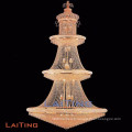 Vente chaude Élégance De Luxe Ambre Cristal Grand Lustre Baccarat Pendentif lumière